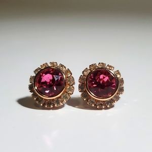 Ted Baker London PINK Swarovski Crystal Sully Daisy Stud Earrings